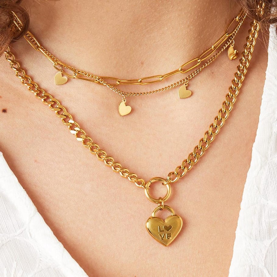 Necklace A Heart Full Of Love Gold Picture5